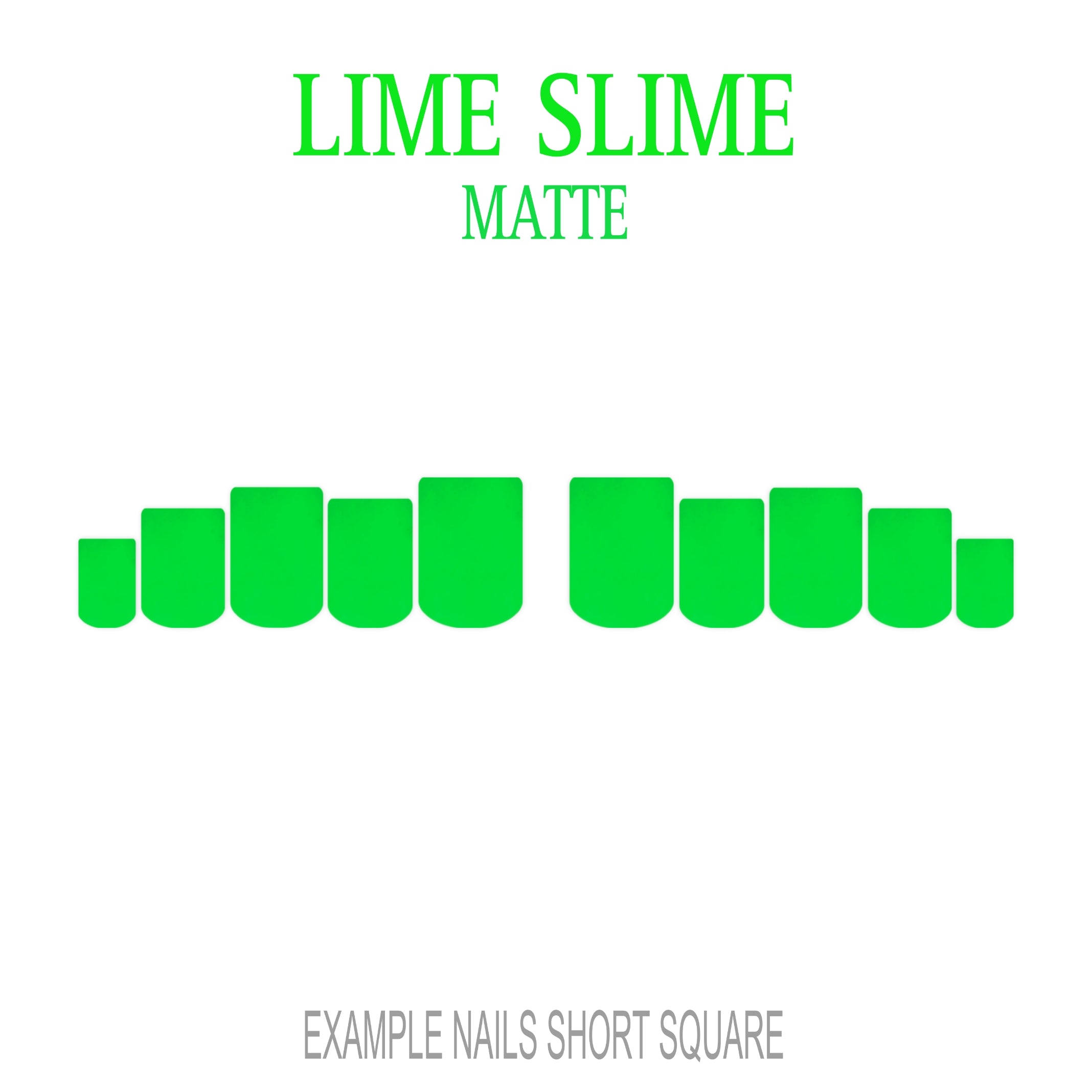 Lime Slime bright lime green press-on nails