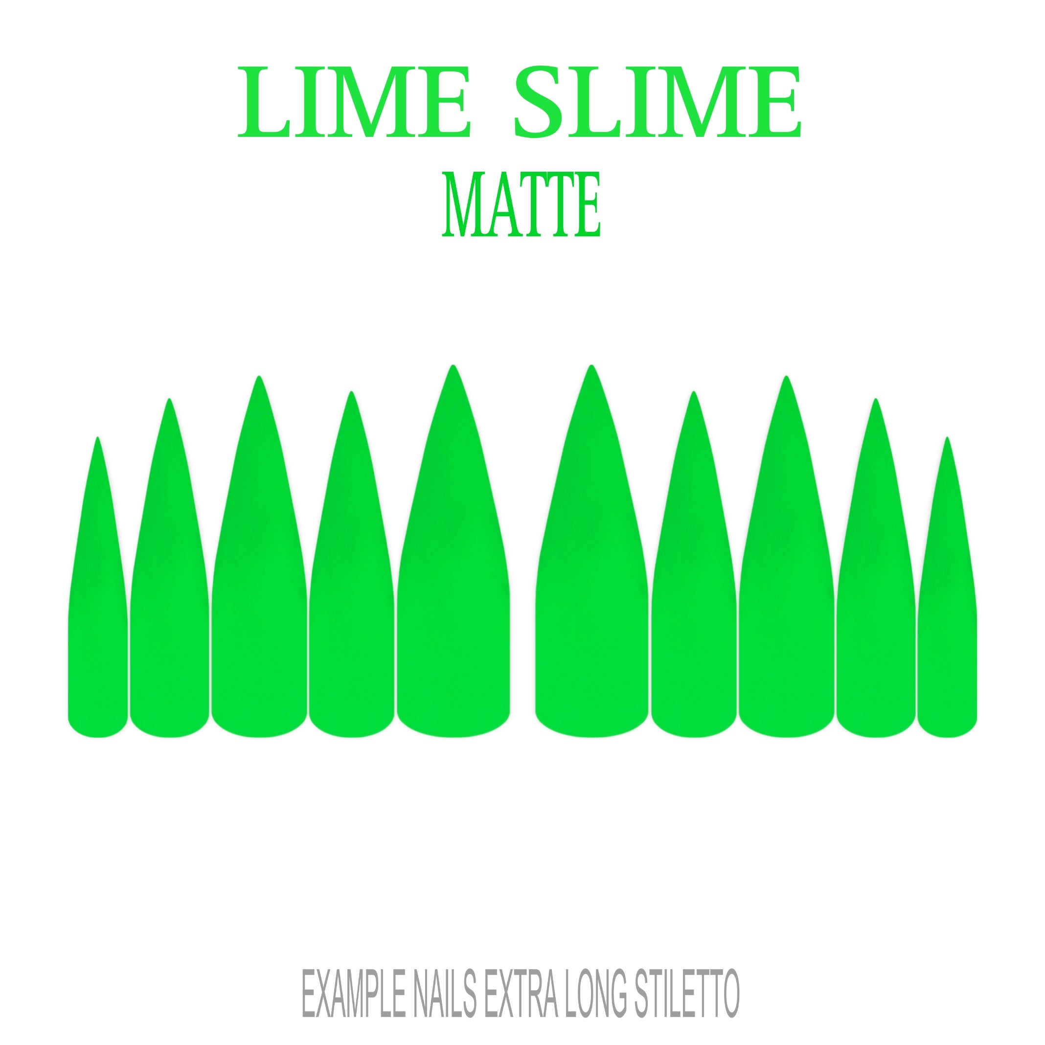 Lime Slime bright lime green press-on nails