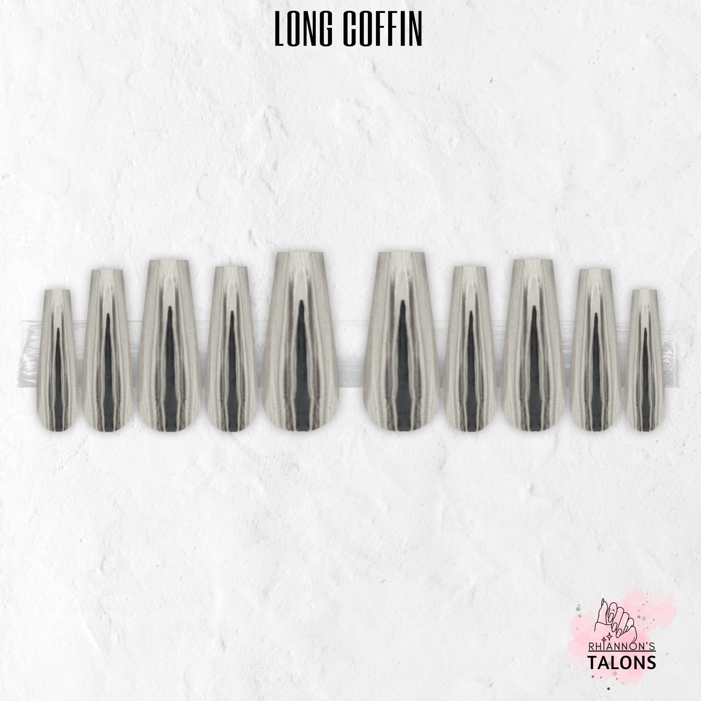Liquid Steel silver chrome press-on nails