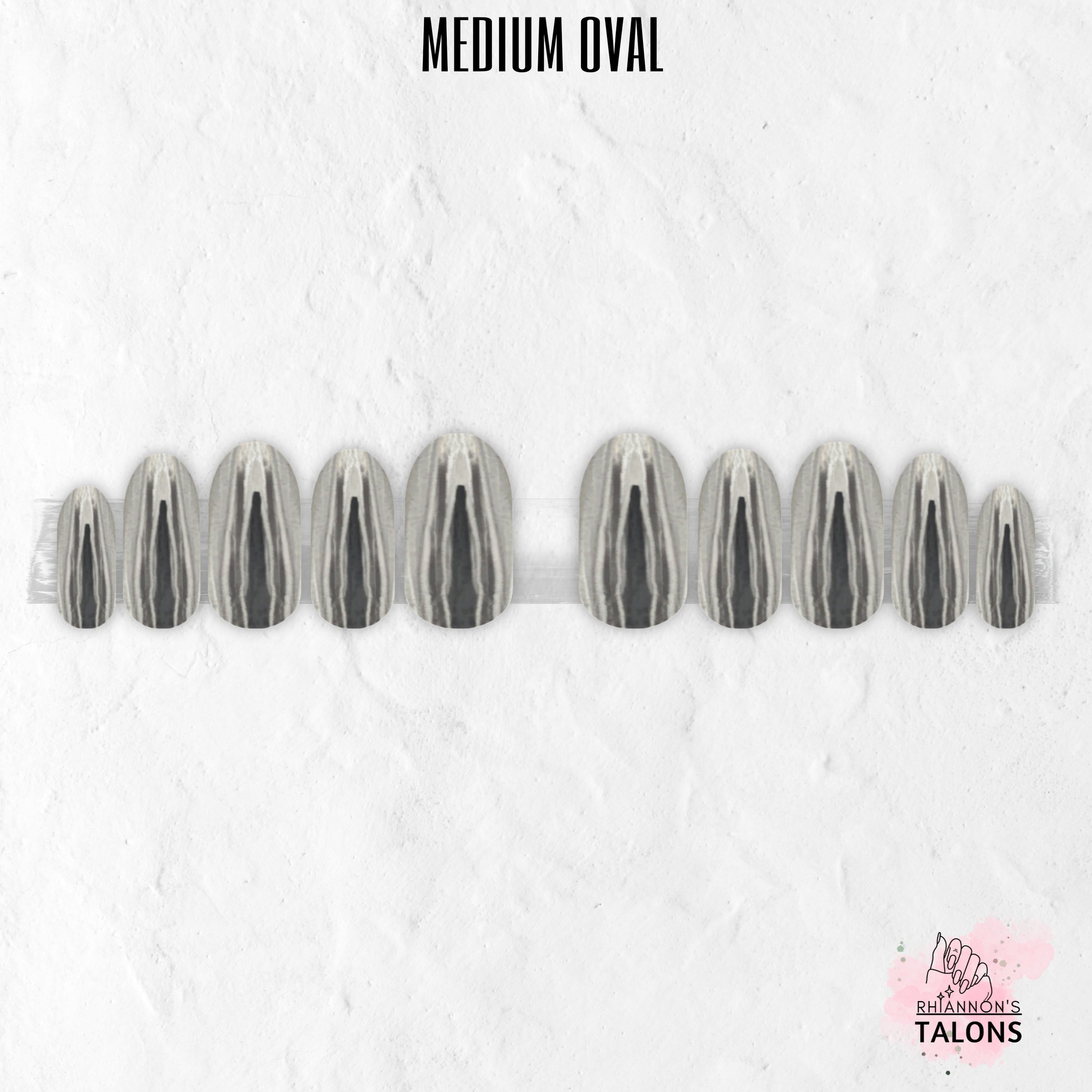 Liquid Steel silver chrome press-on nails