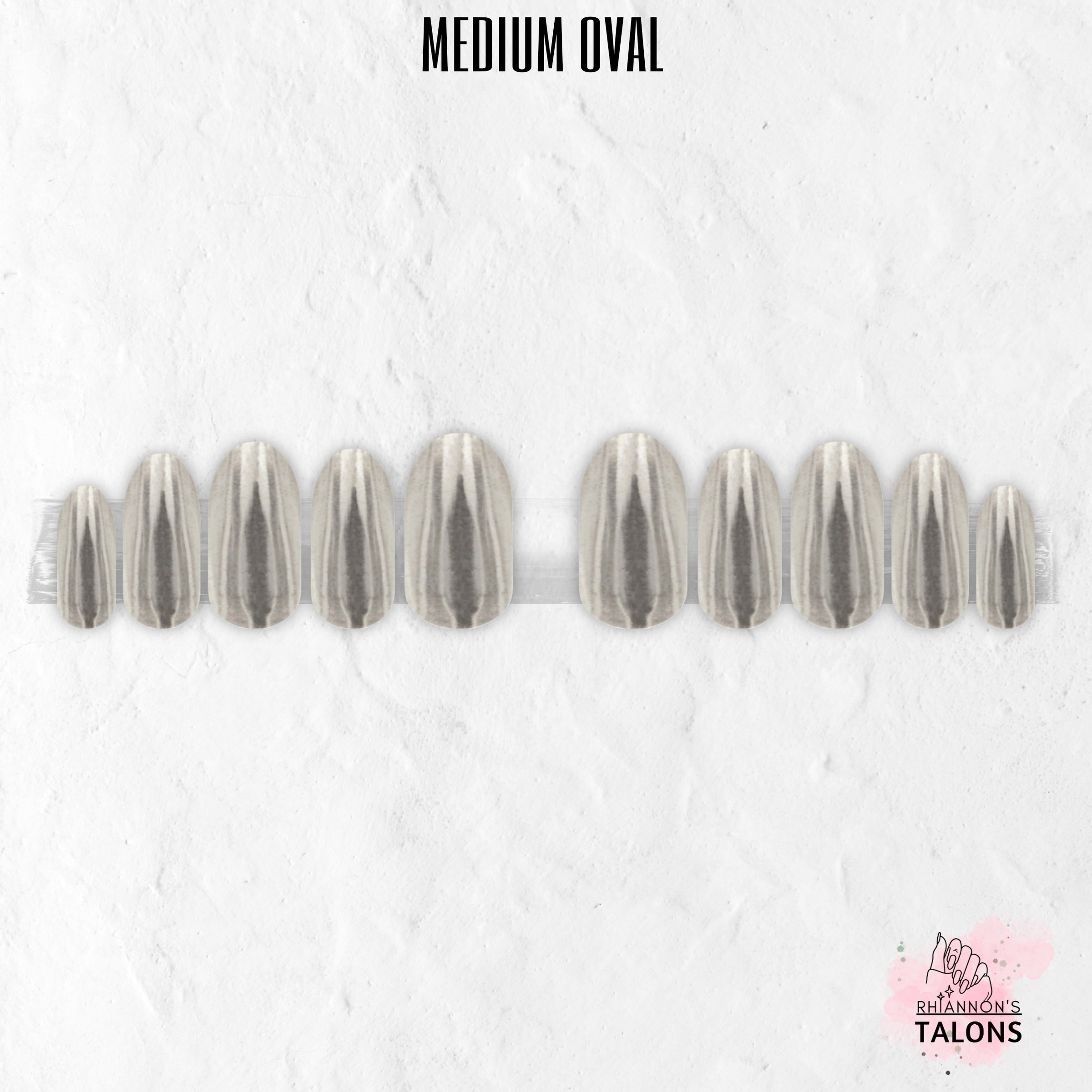 Liquid Steel silver chrome press-on nails
