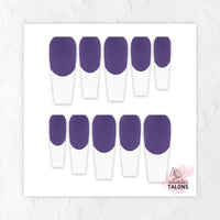 Luscious Lavender purple French tip nails