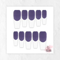 Luscious Lavender purple French tip nails