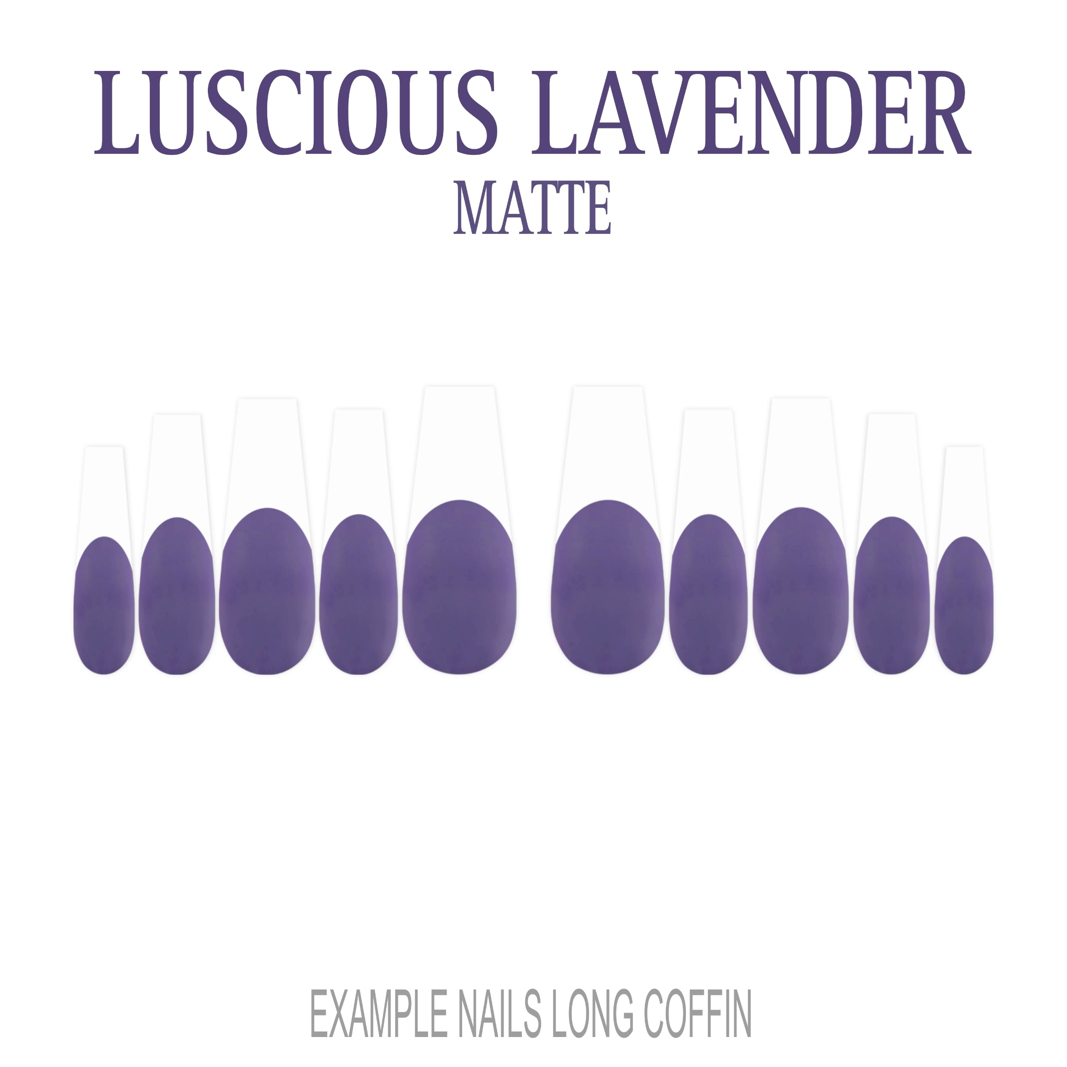 Luscious Lavender purple French tip nails