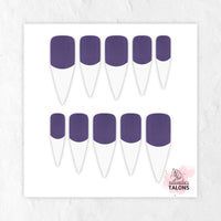 Luscious Lavender purple French tip nails