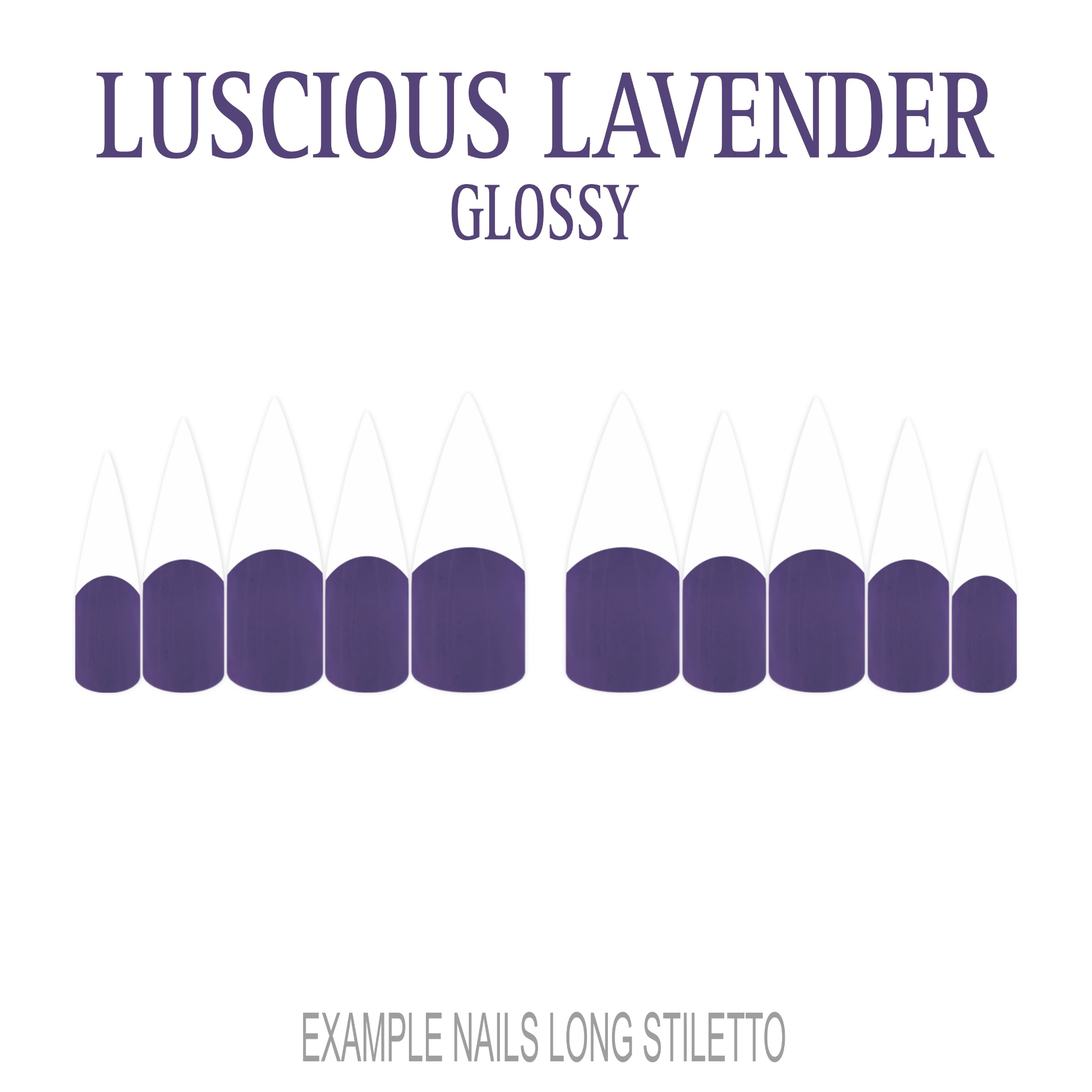 Luscious Lavender purple French tip nails
