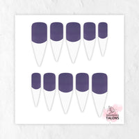 Luscious Lavender purple French tip nails