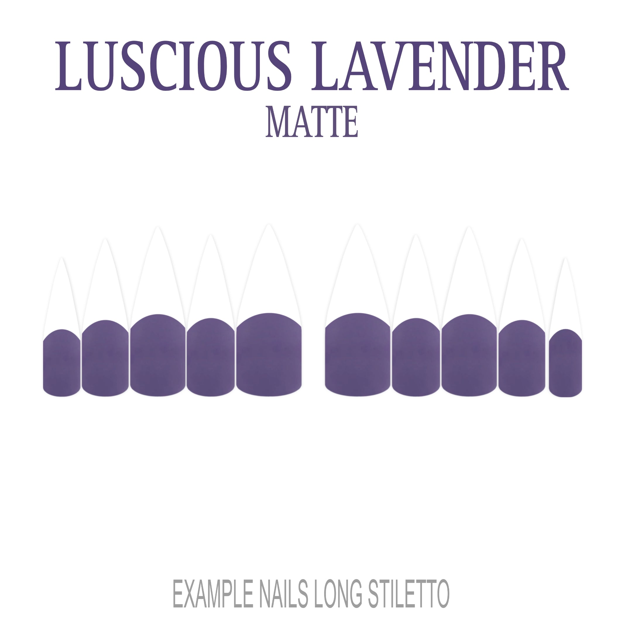 Luscious Lavender purple French tip nails