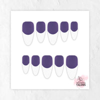Luscious Lavender purple French tip nails