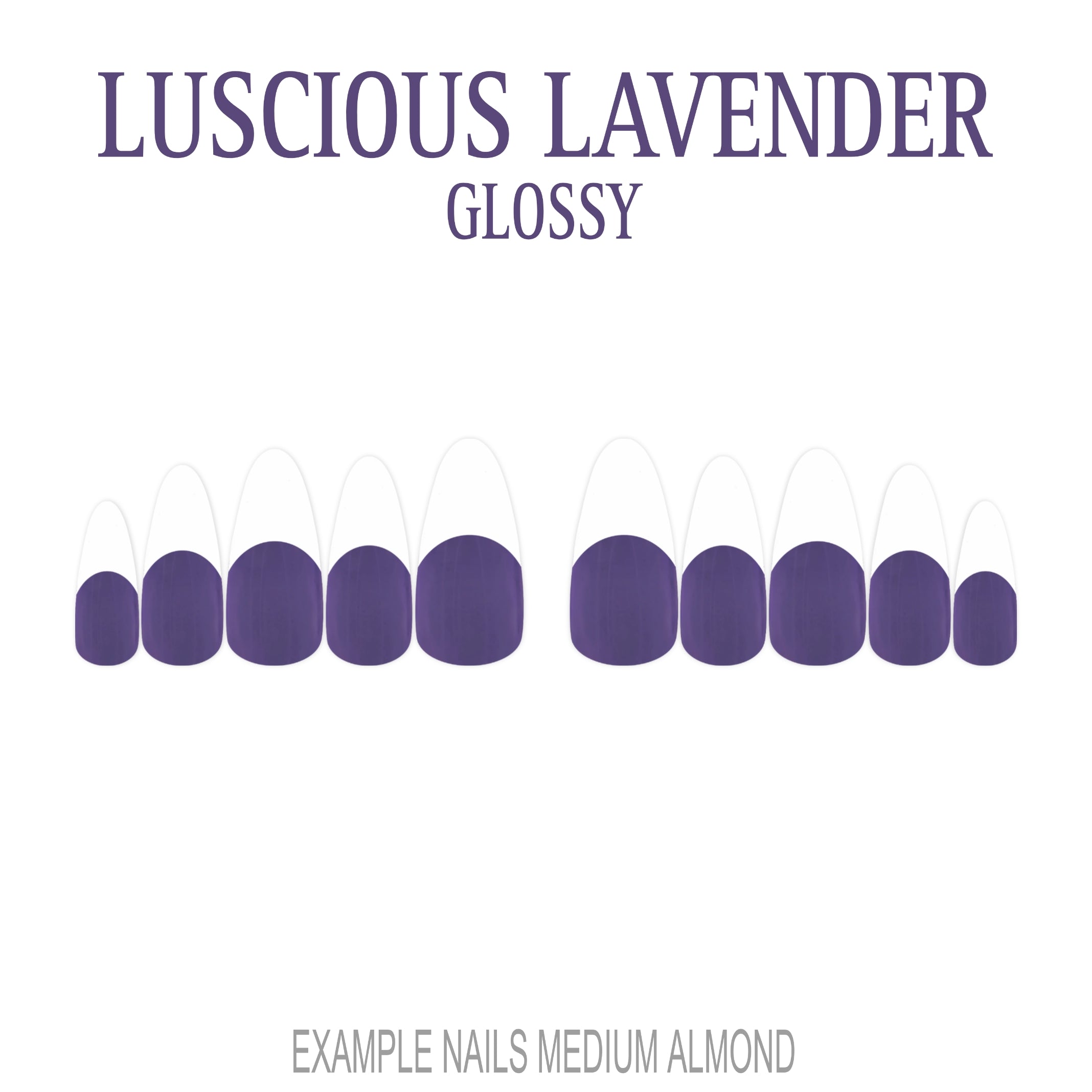 Luscious Lavender purple French tip nails