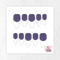 Luscious Lavender purple French tip nails