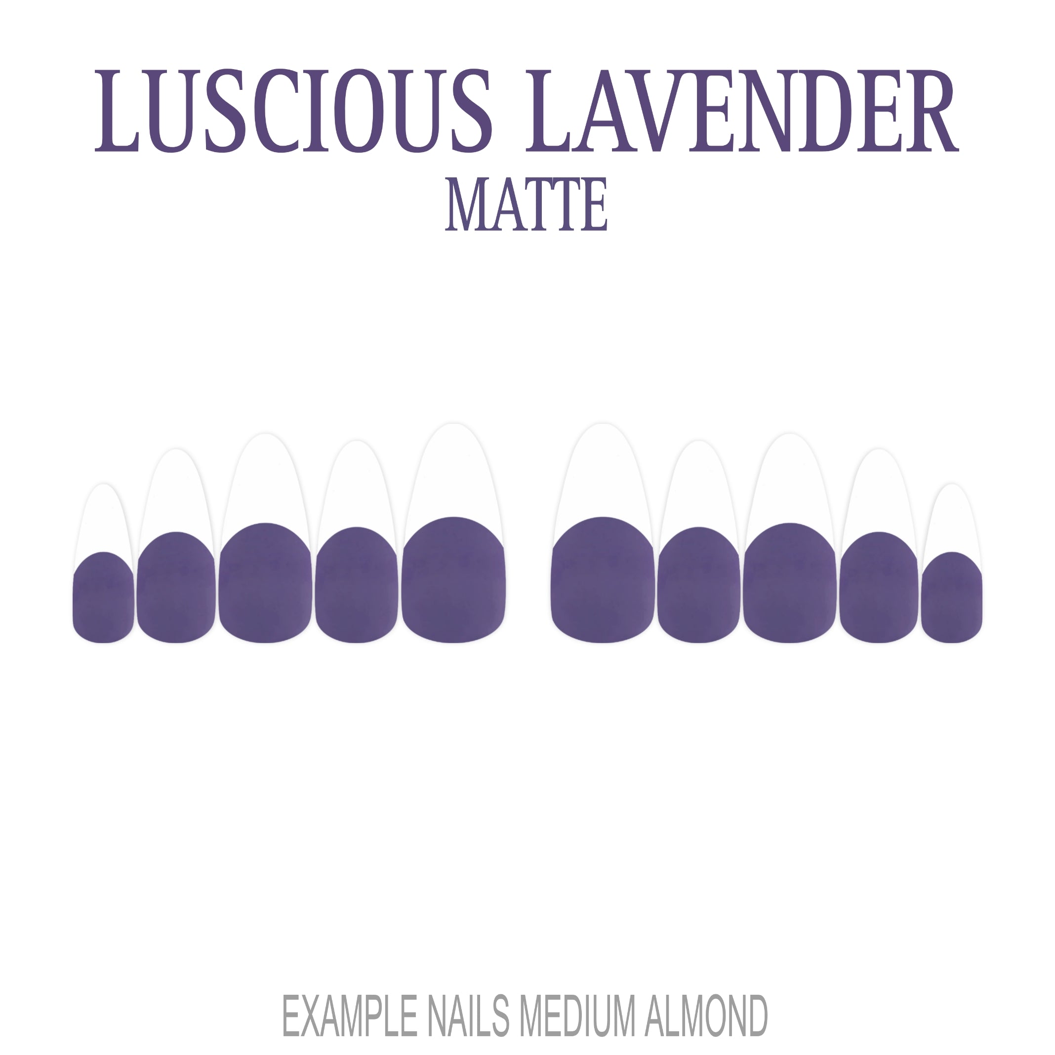 Luscious Lavender purple French tip nails