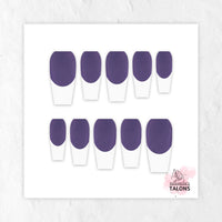 Luscious Lavender purple French tip nails