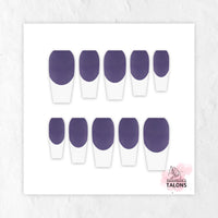 Luscious Lavender purple French tip nails