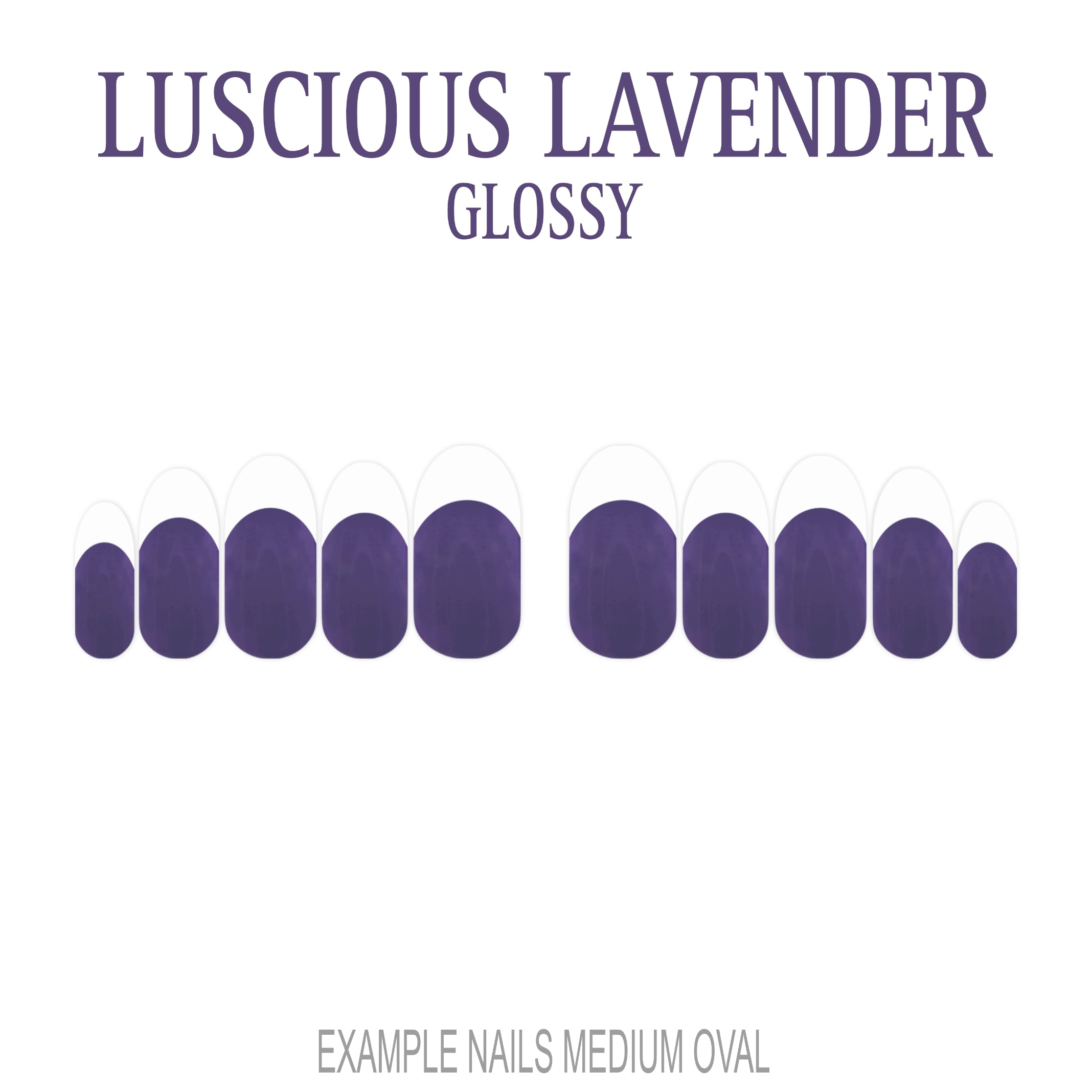 Luscious Lavender purple French tip nails