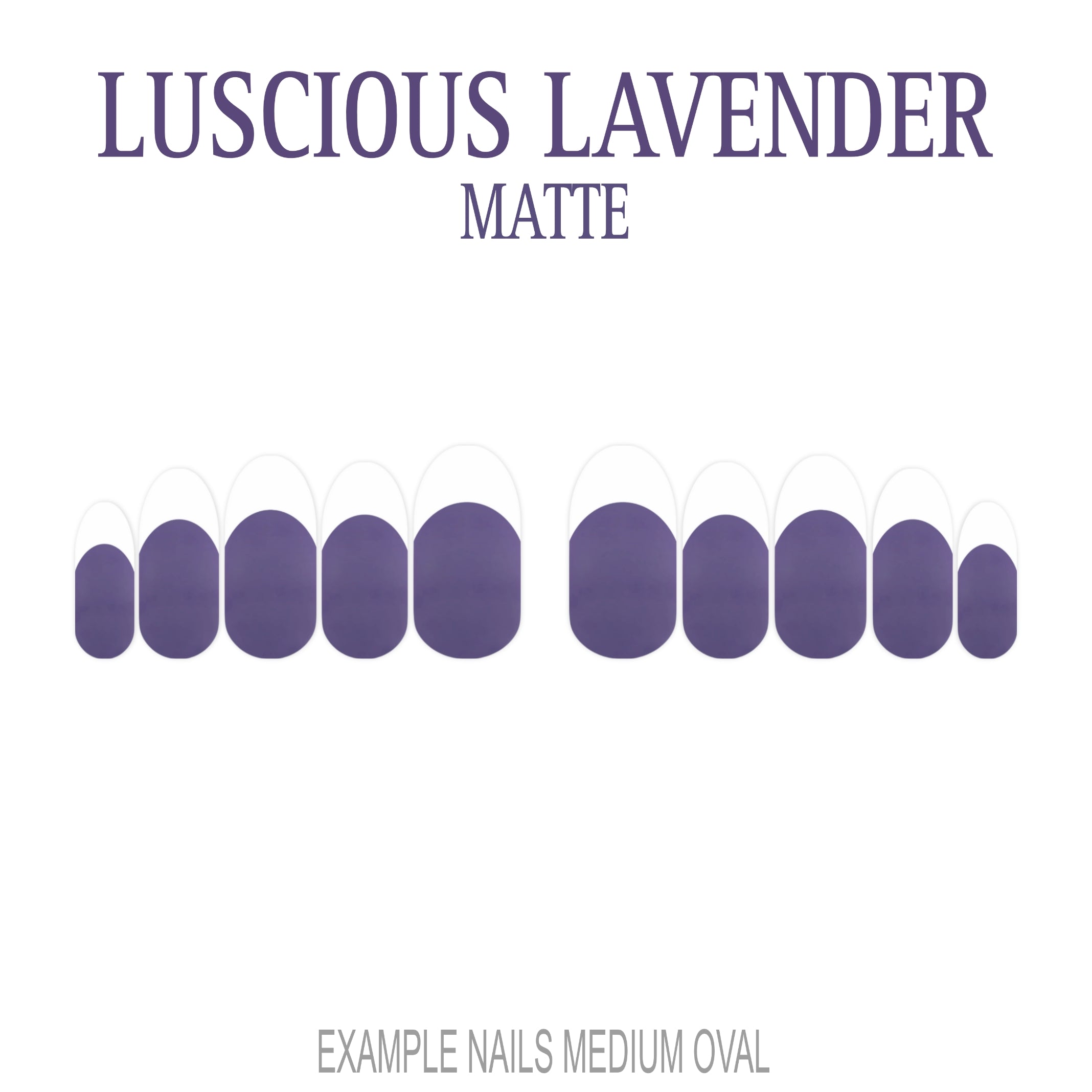 Luscious Lavender purple French tip nails