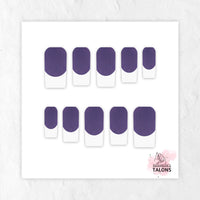 Luscious Lavender purple French tip nails