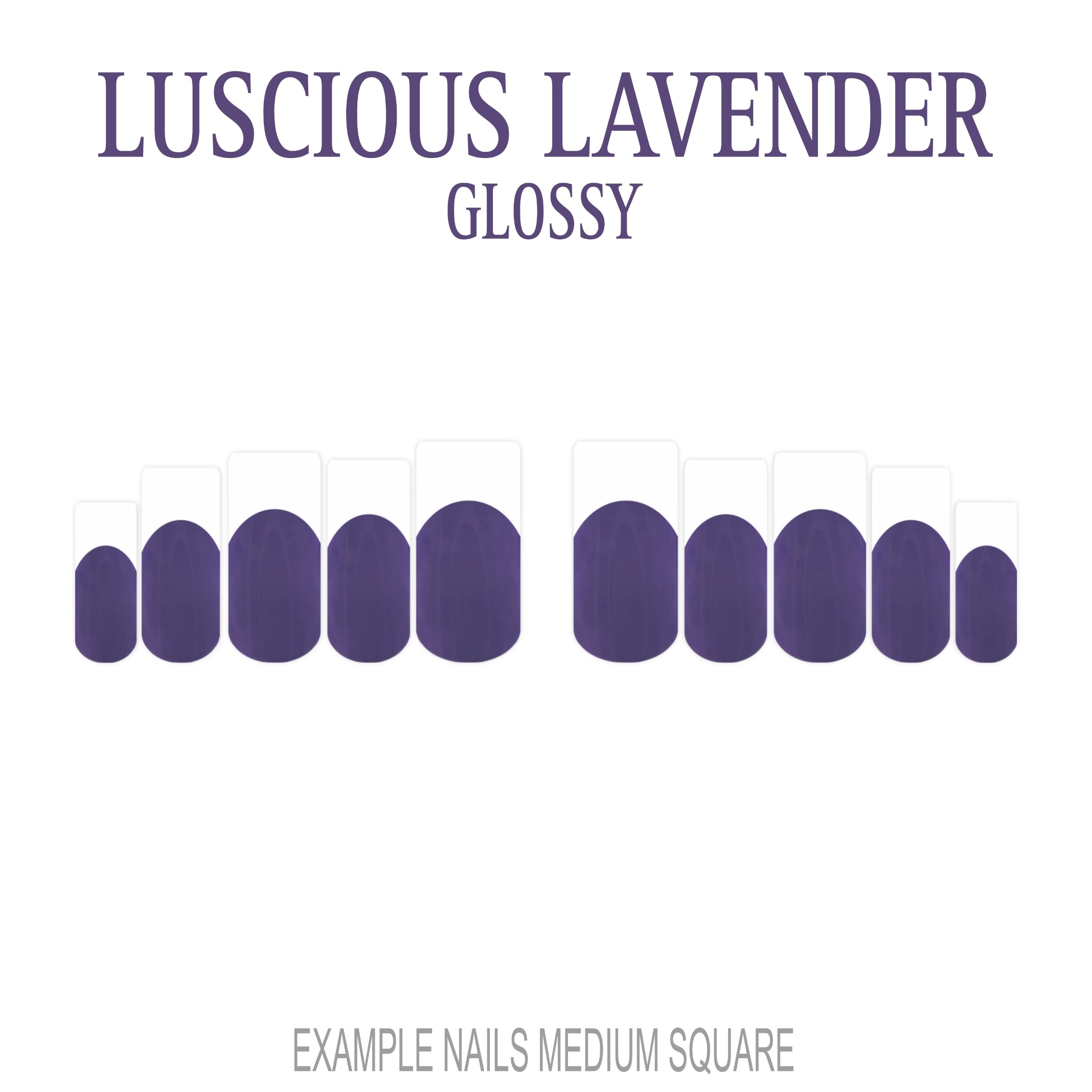 Luscious Lavender purple French tip nails