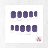 Luscious Lavender purple French tip nails
