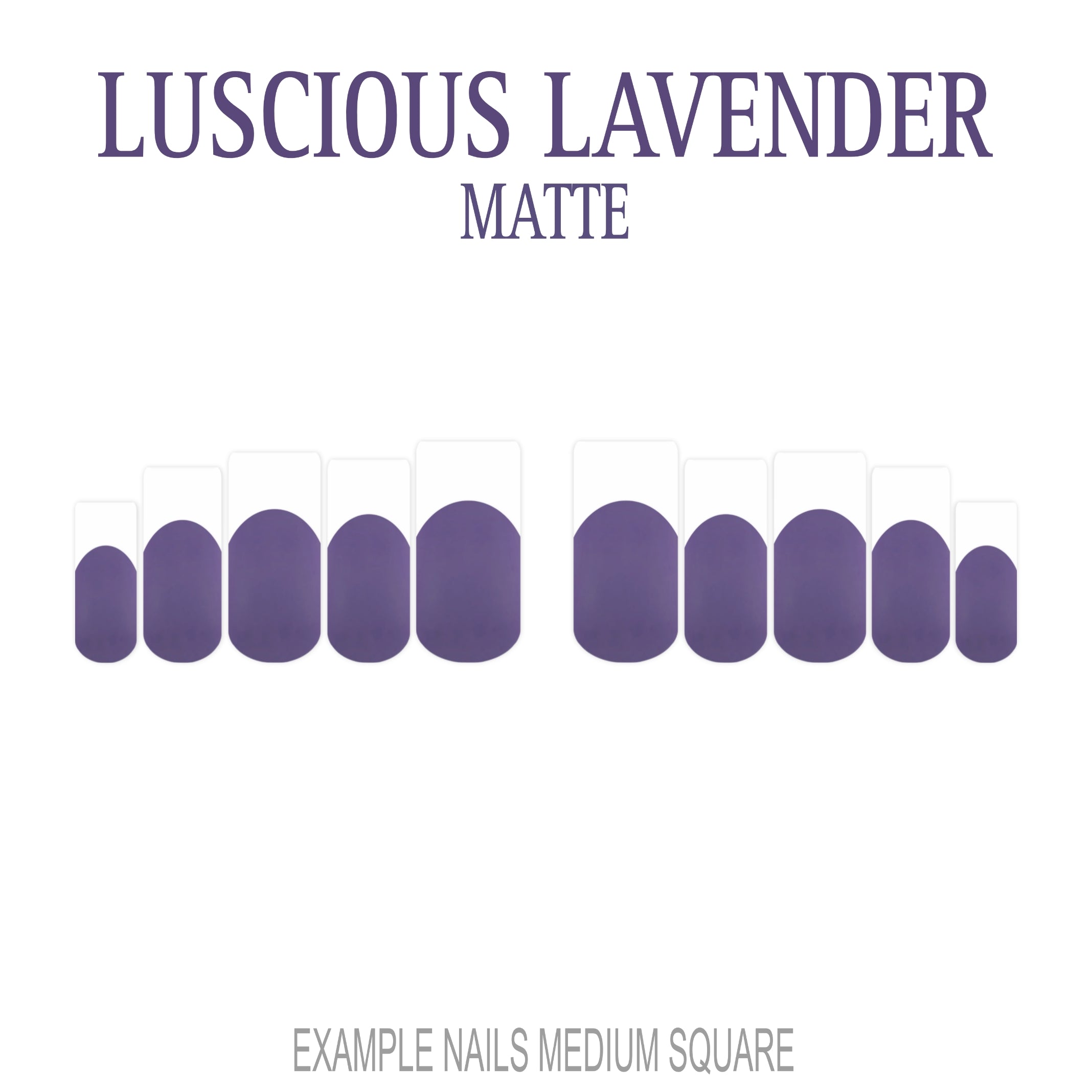 Luscious Lavender purple French tip nails