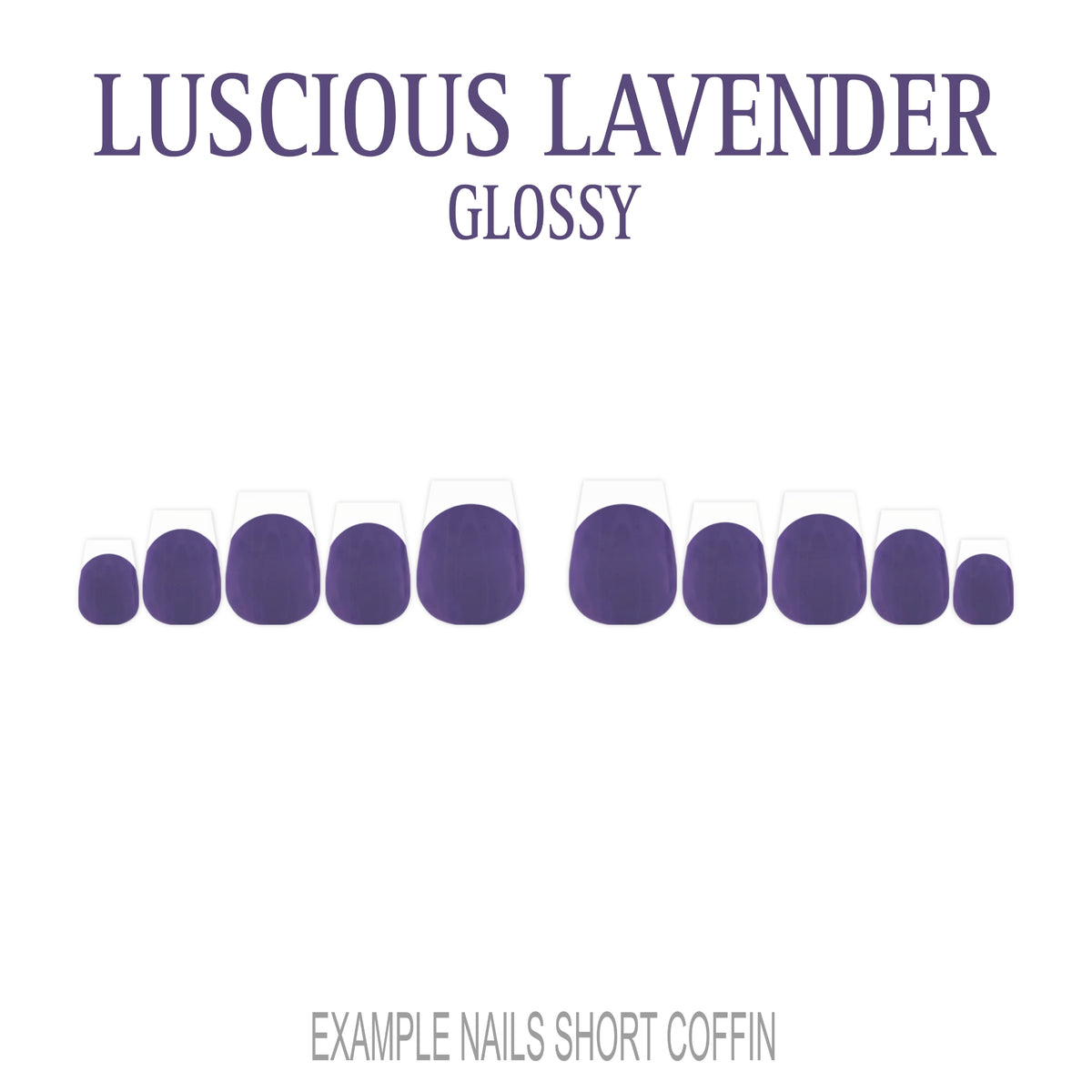 Luscious Lavender purple French tip nails
