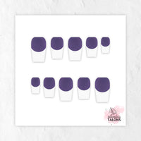 Luscious Lavender purple French tip nails