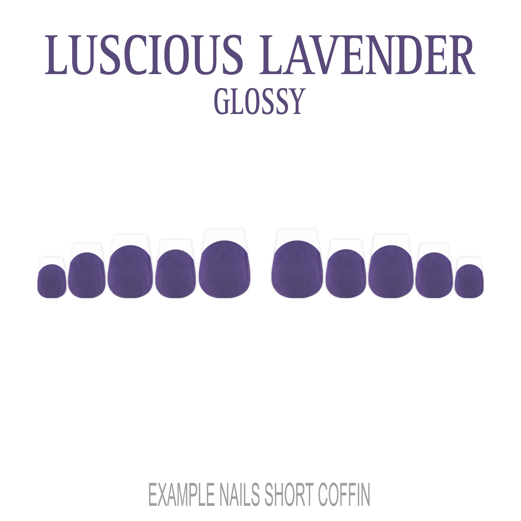 Luscious Lavender purple French tip nails
