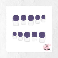 Luscious Lavender purple French tip nails