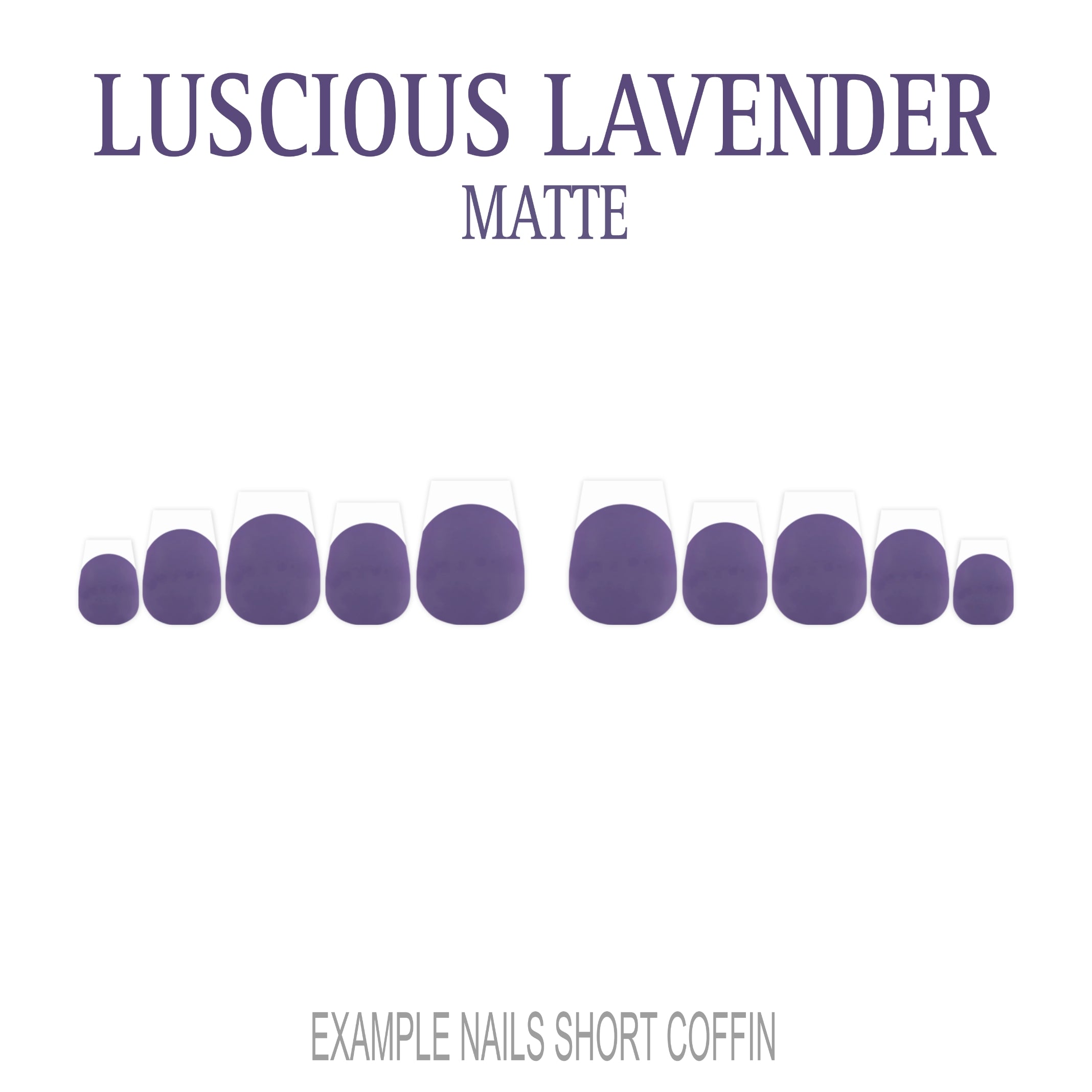 Luscious Lavender purple French tip nails