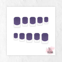 Luscious Lavender purple French tip nails