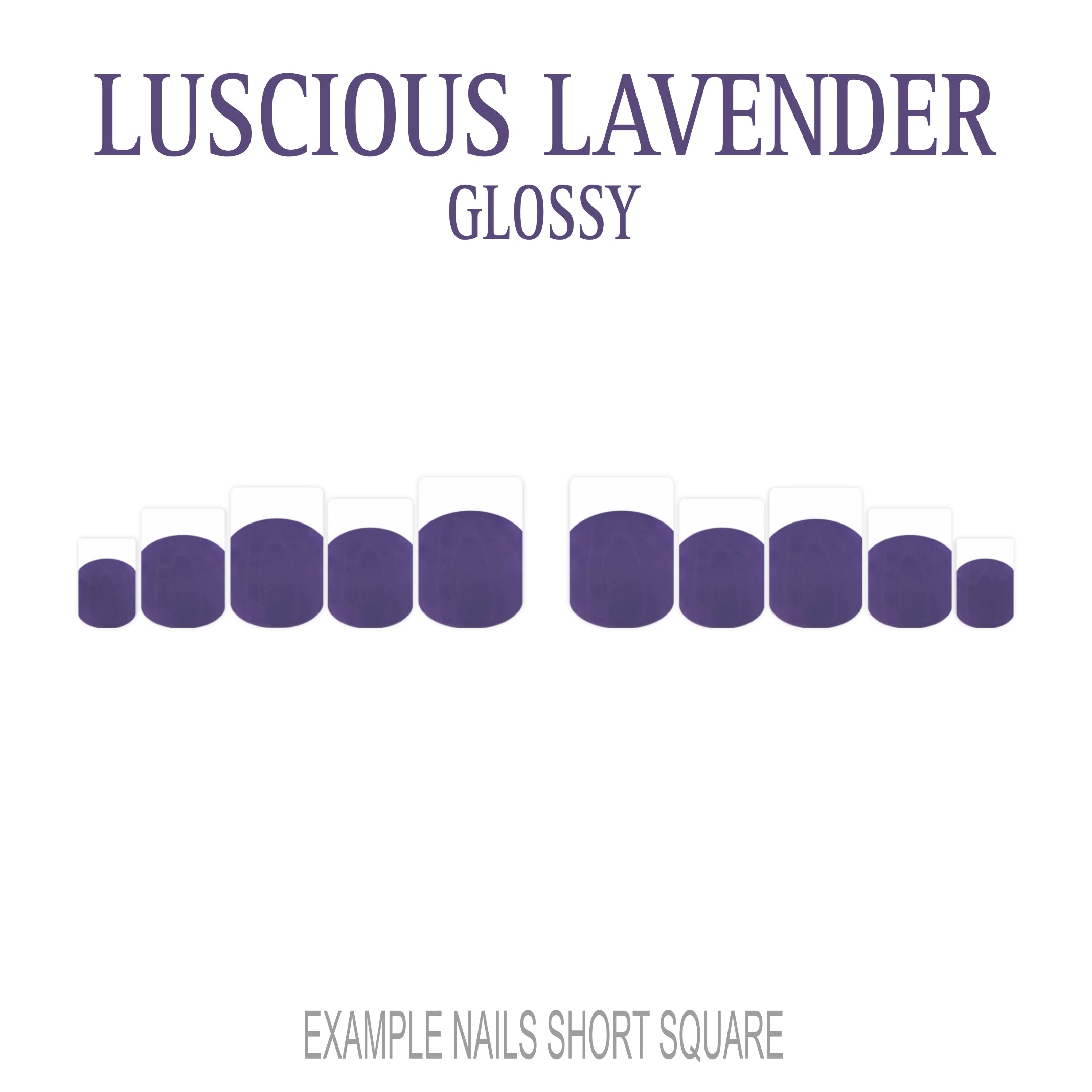 Luscious Lavender purple French tip nails