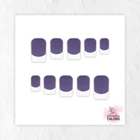 Luscious Lavender purple French tip nails