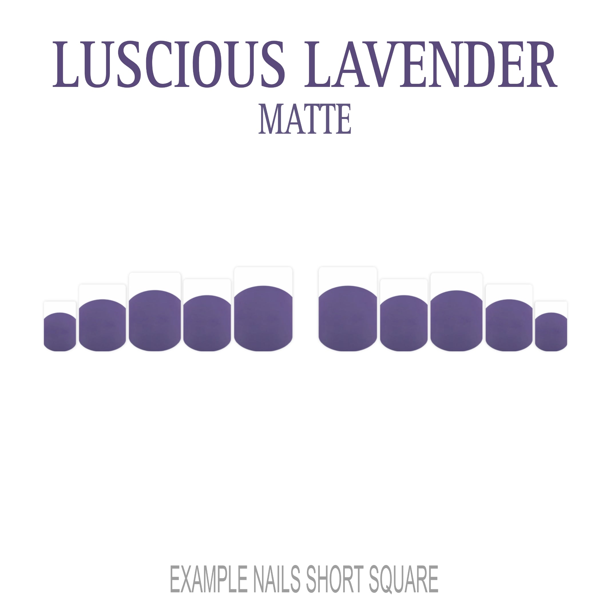 Luscious Lavender purple French tip nails