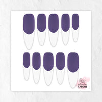 Luscious Lavender purple French tip nails