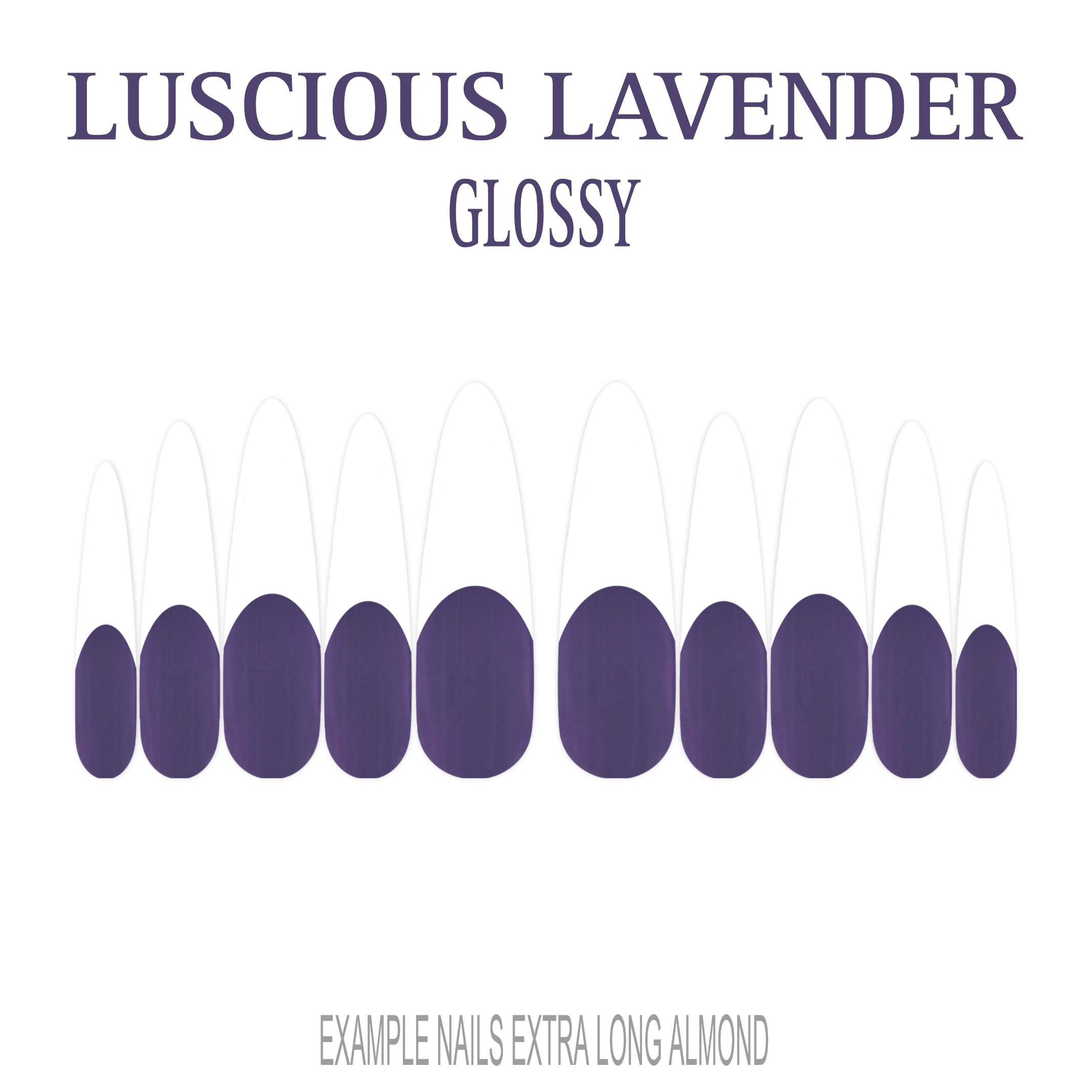 Luscious Lavender purple French tip nails