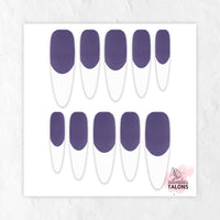 Luscious Lavender purple French tip nails