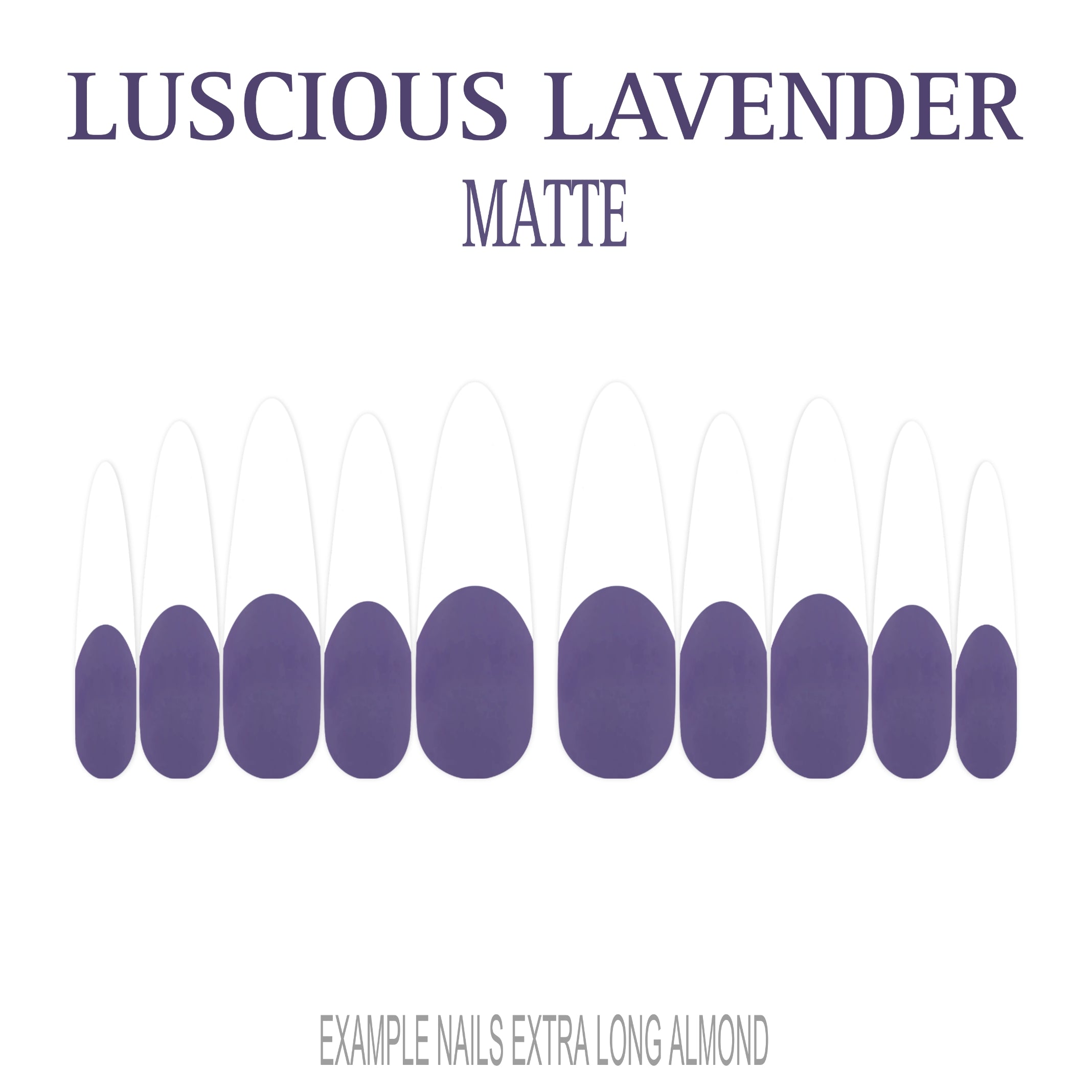 Luscious Lavender purple French tip nails