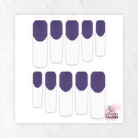 Luscious Lavender purple French tip nails