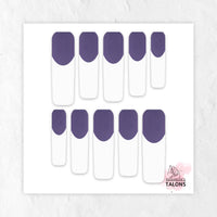 Luscious Lavender purple French tip nails