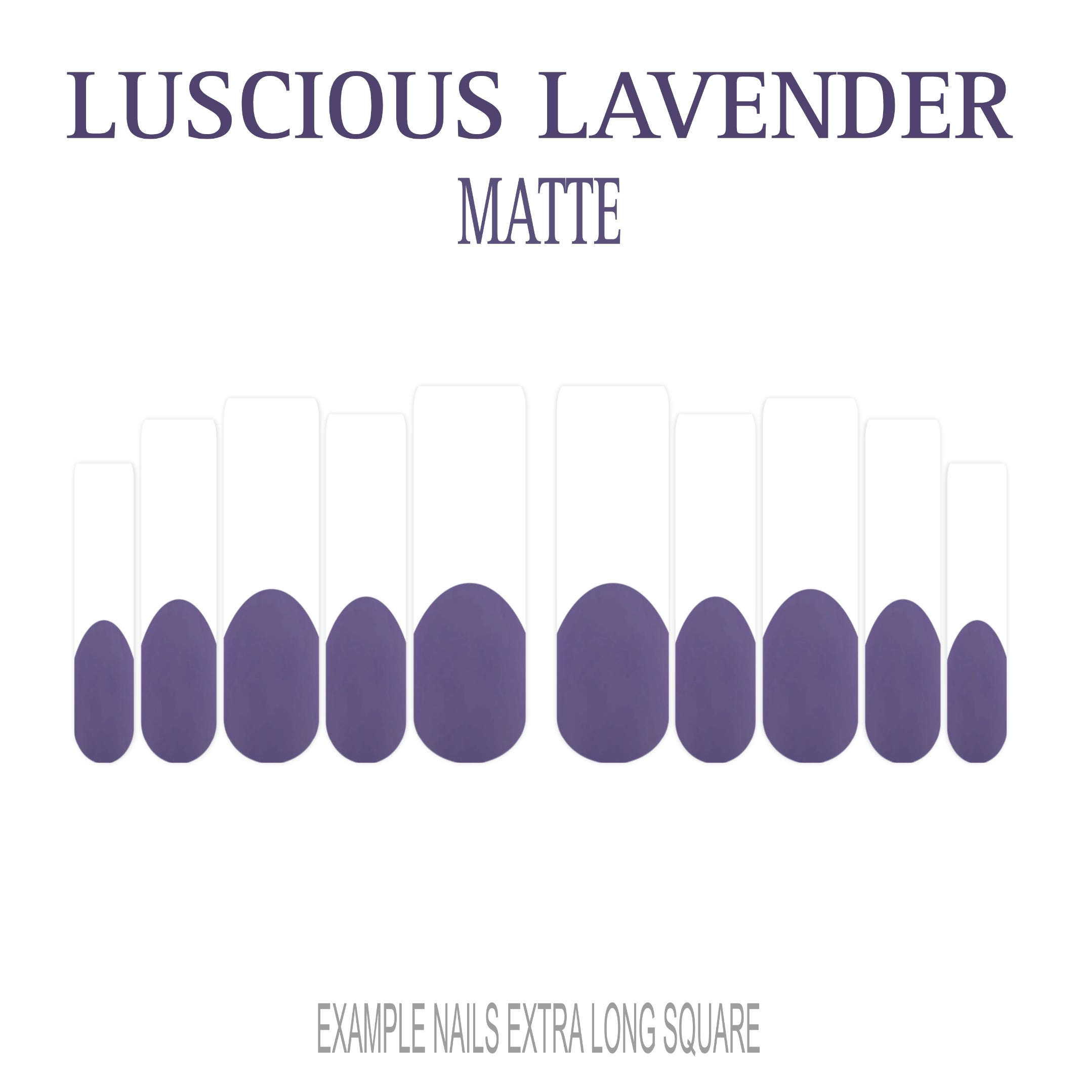 Luscious Lavender purple French tip nails