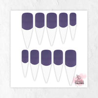Luscious Lavender purple French tip nails