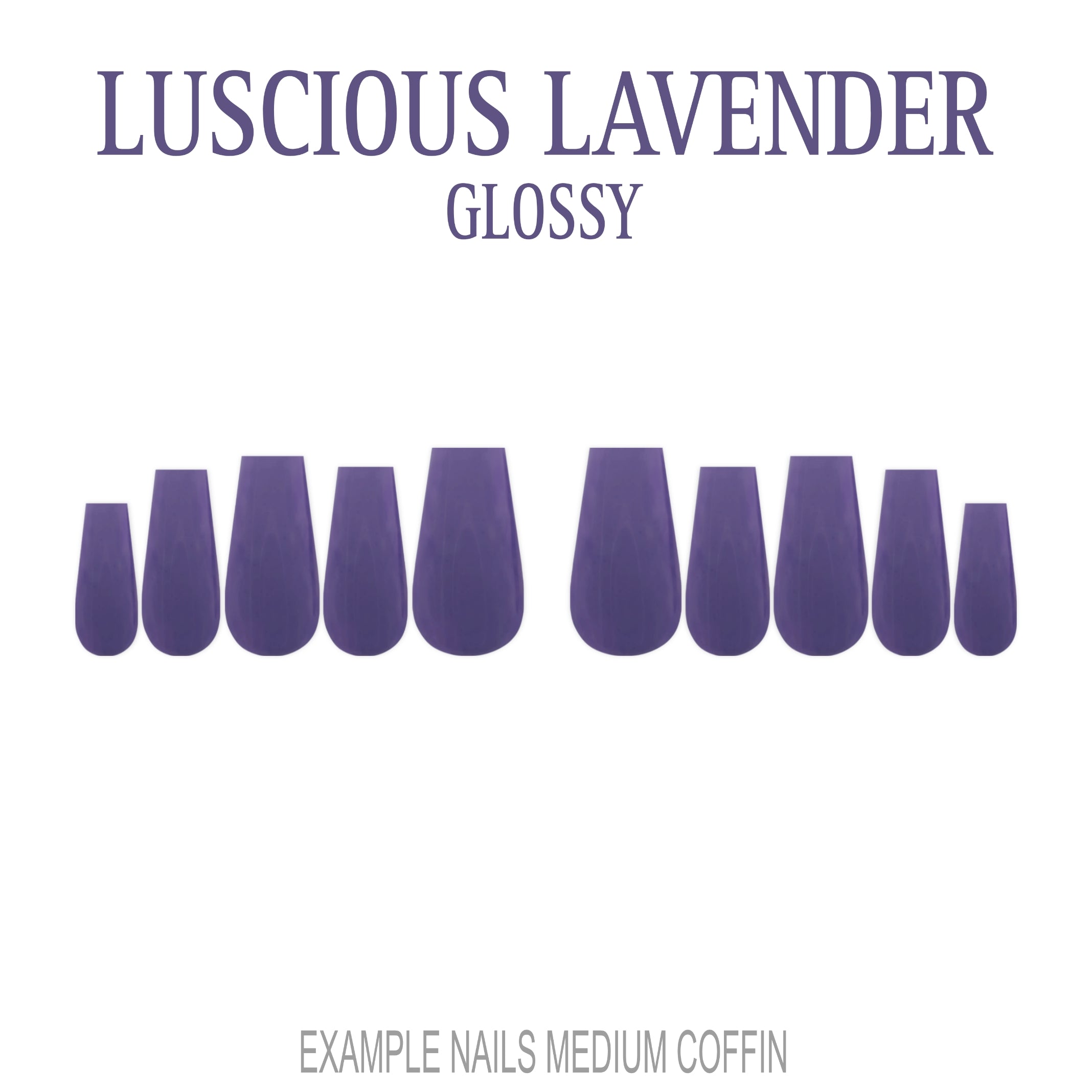 Luscious Lavender purple press-on nails