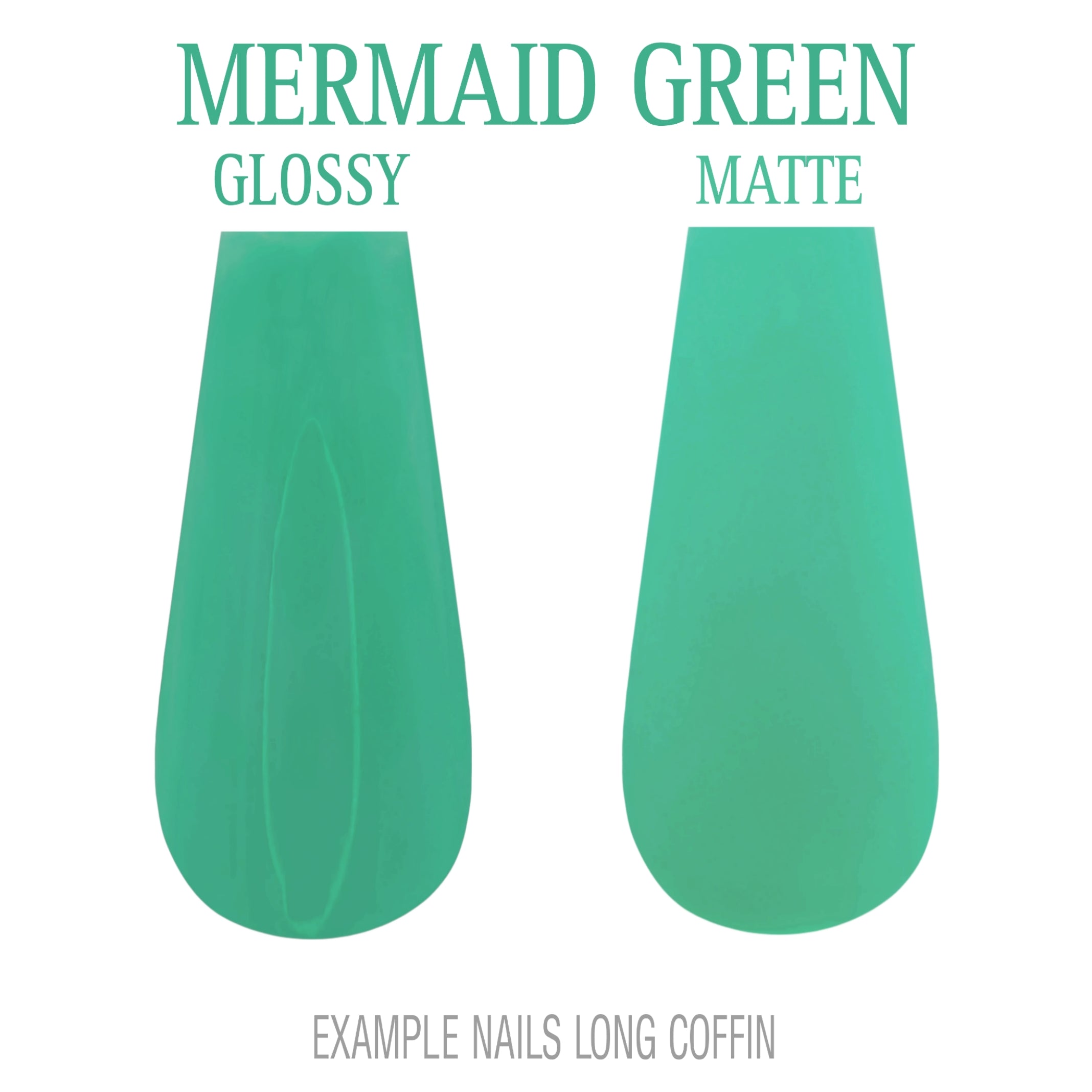 Mermaid Green ocean green press-on nails