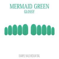 Mermaid Green ocean green press-on nails