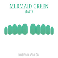 Mermaid Green ocean green press-on nails