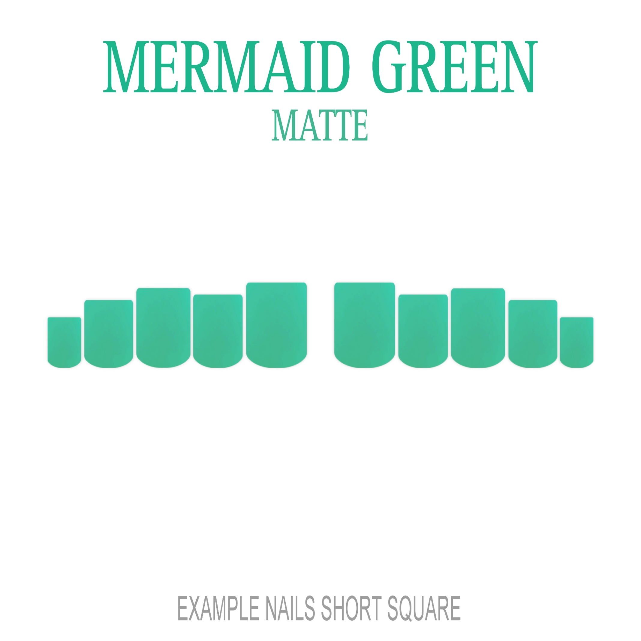 Mermaid Green ocean green press-on nails