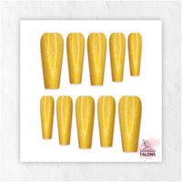 Midas Touch gold press-on nails