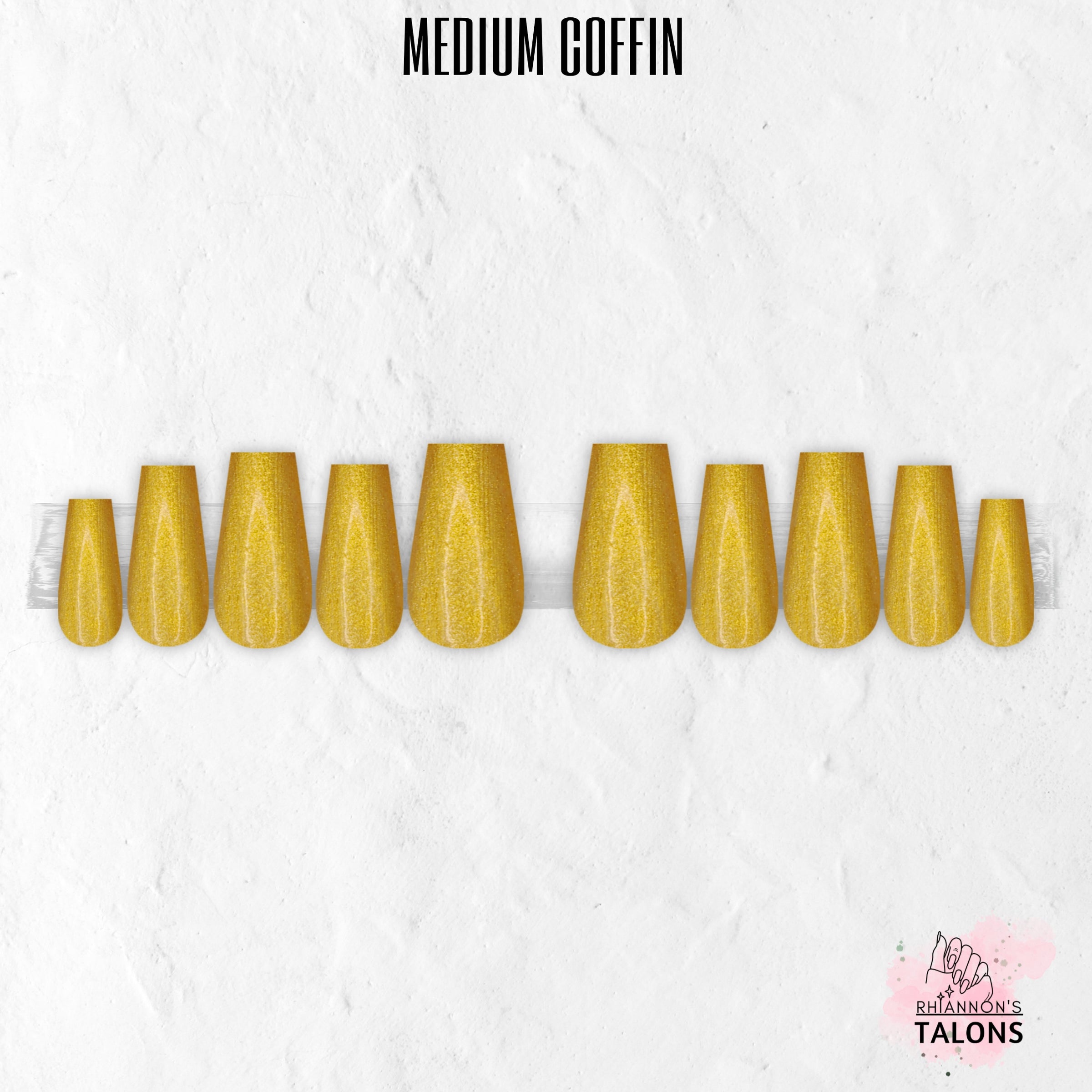 Midas Touch gold press-on nails