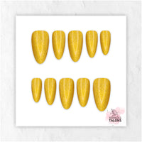 Midas Touch gold press-on nails
