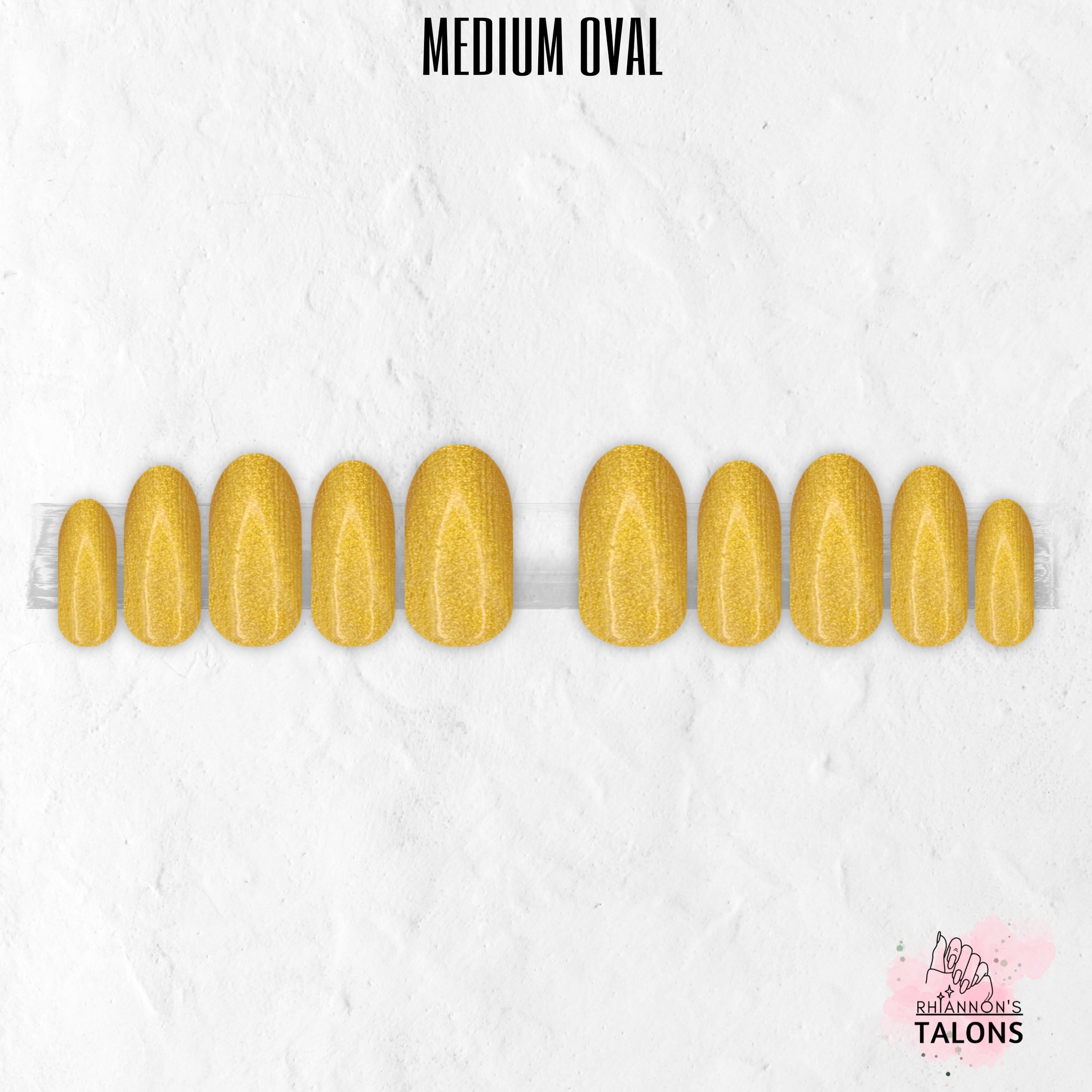 Midas Touch gold press-on nails